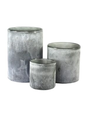 skleněné svícny FROST S-L/grey